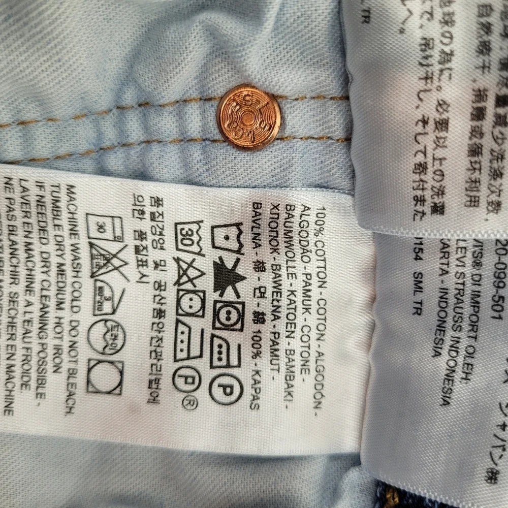 Levis Men's Original Button Fly Front 501 Vintage Blue Jeans 100% Cotton 40 X 30 - Picture 6 of 10